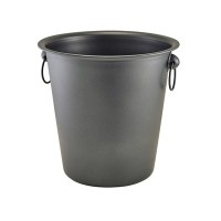 Metallic Black Wine Bucket with Ring Handles